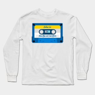 Diana Ross And Lionel Richie Classic Blue Cassette Long Sleeve T-Shirt